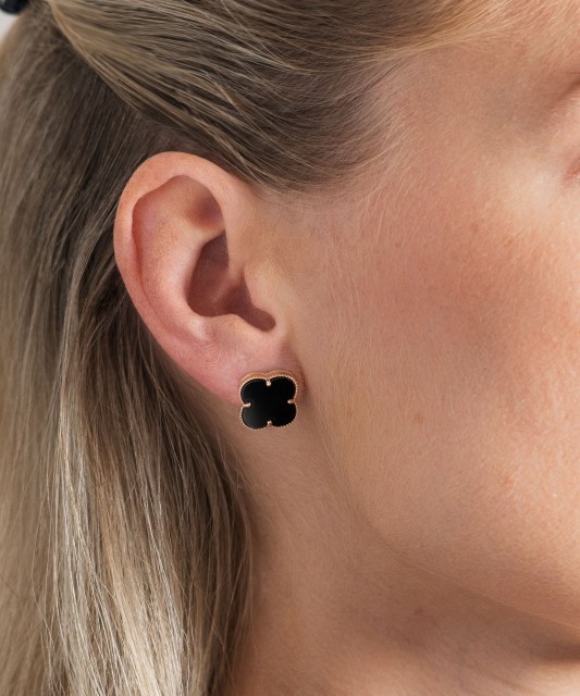 Zelta auskari ar emalju 16mm - Goldinga