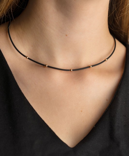 Gumijas ķēdīte ar zeltu - Goldinga