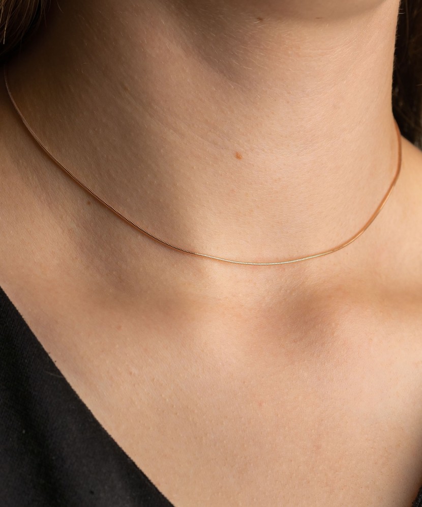 Золотая цепочка "Snake" 0.9mm