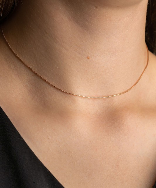 Zelta ķēdīte "Snake" 0.9mm - Goldinga