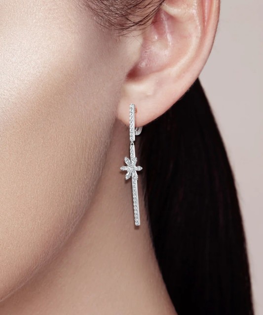 Sidabriniai auskarai su cirkoniais - Goldinga