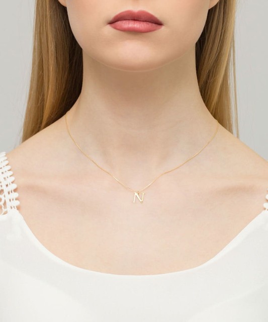 Zelta kulons ar dimanta burtu N - Goldinga