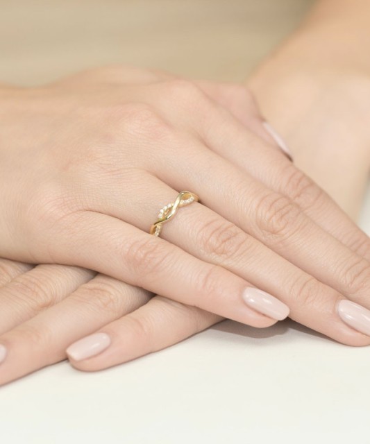 Zelta gredzens ar dimantiem - Goldinga