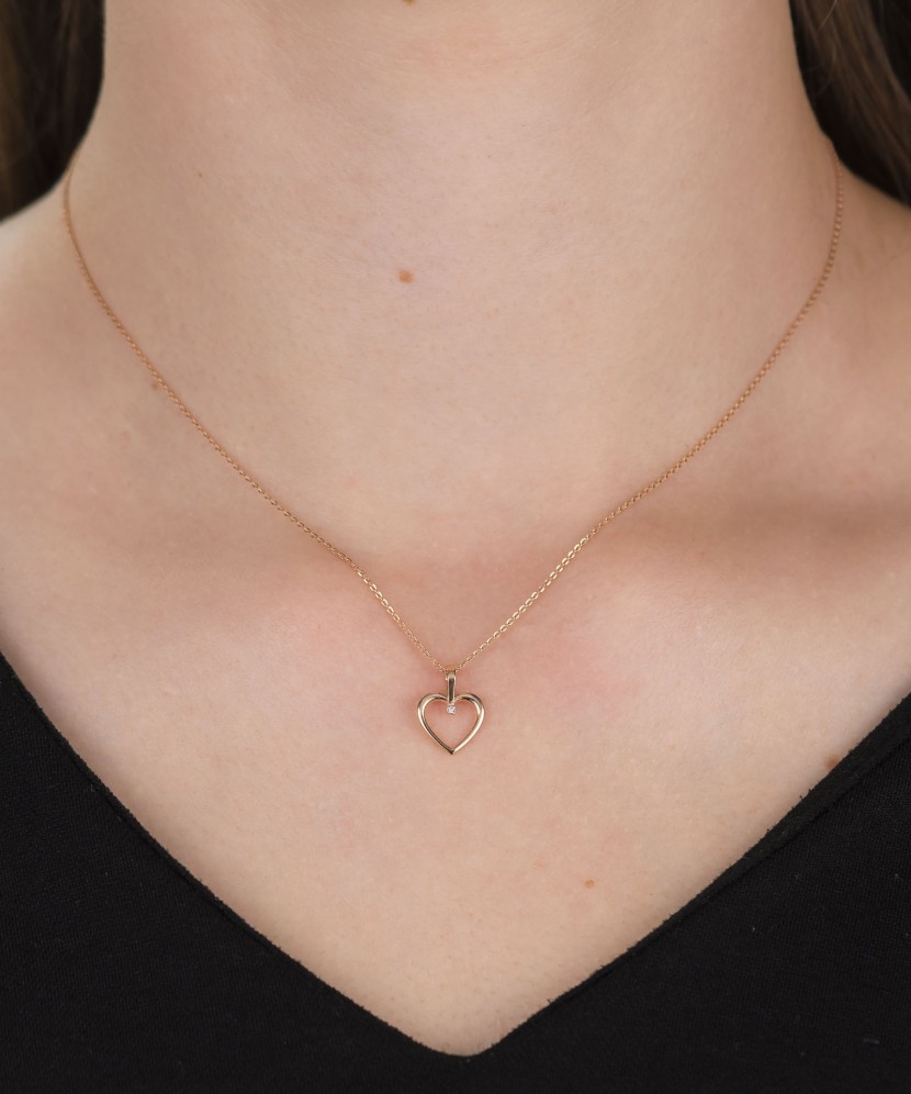 Zelta kulons ar briljantu "Sirds" - Goldinga