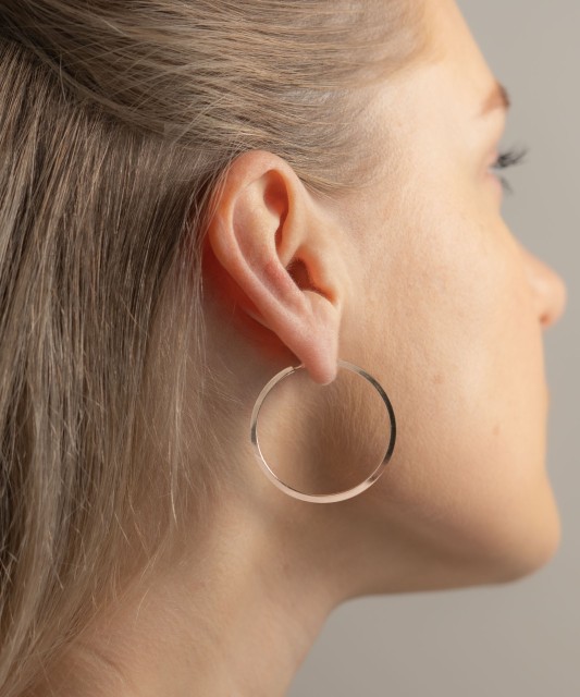 Золотые серьги конго (кольца) 30мм