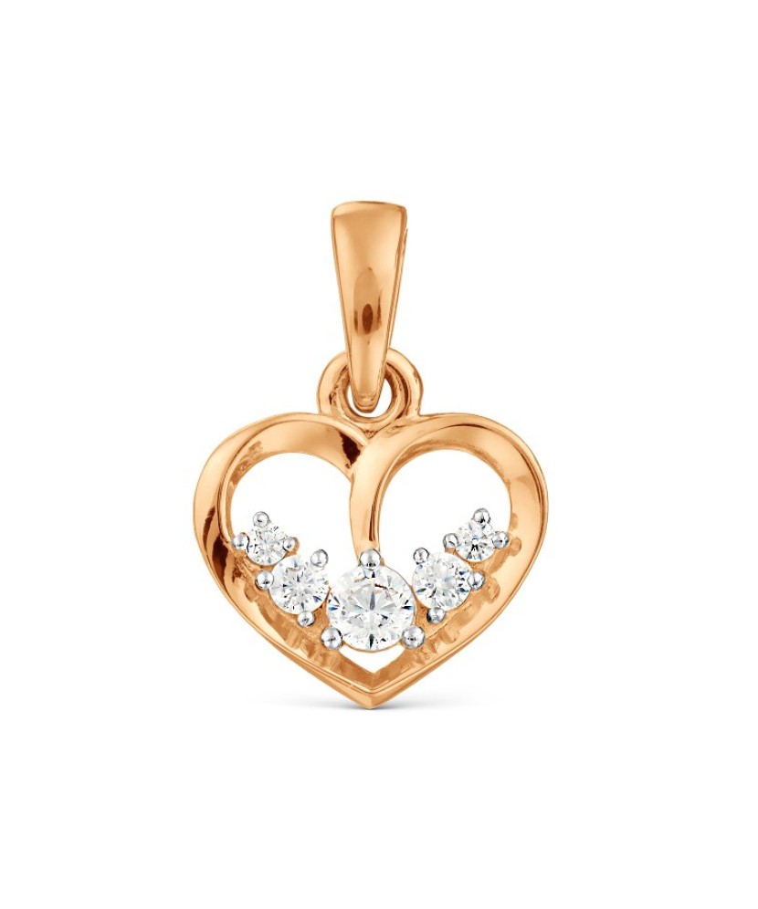 Золотой подвеска с цирконами