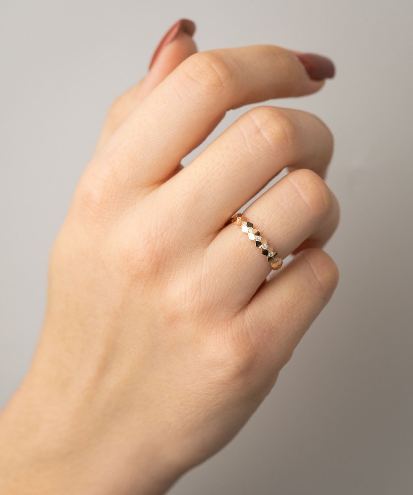 Zelta gredzens ar cirkonijiem - Goldinga