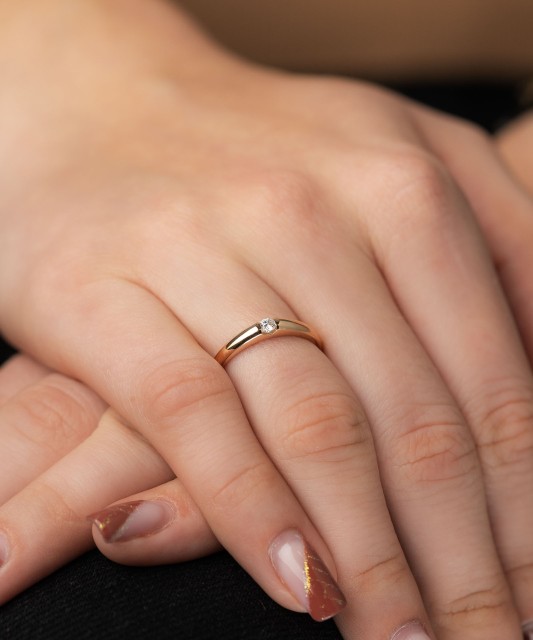 Zelta gredzens ar cirkoniju - Goldinga