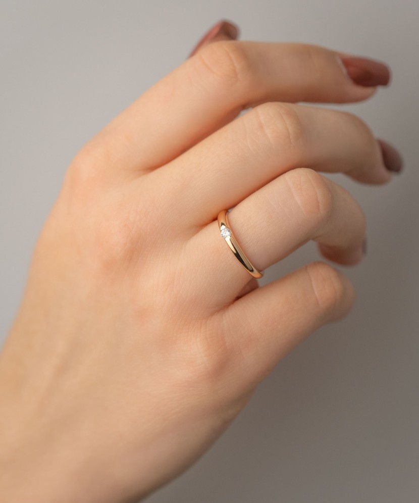 Zelta gredzens ar cirkoniju - Goldinga