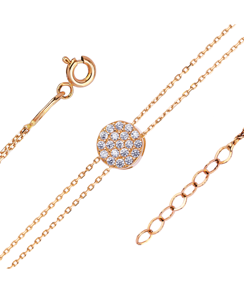 Zelta rokassprādze ar cirkoniju - Goldinga