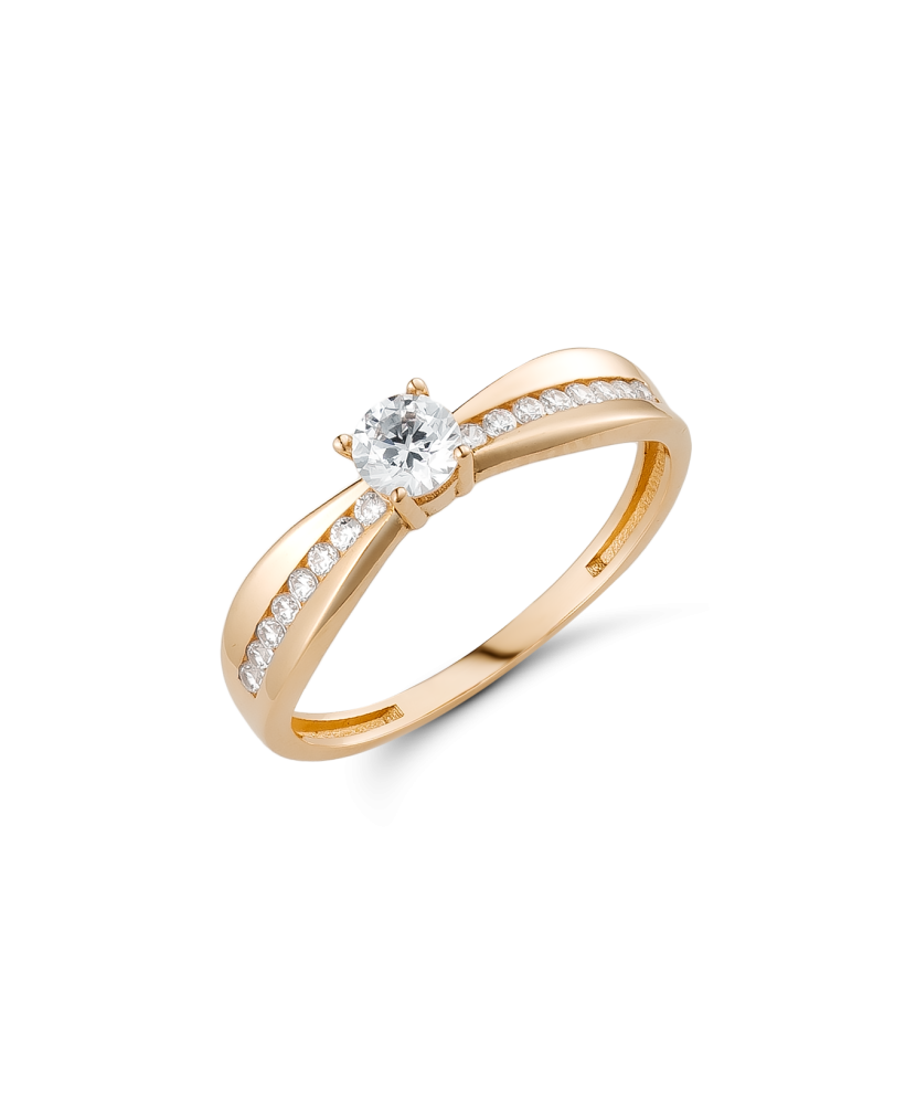 Zelta gredzens ar cirkonijiem - Goldinga