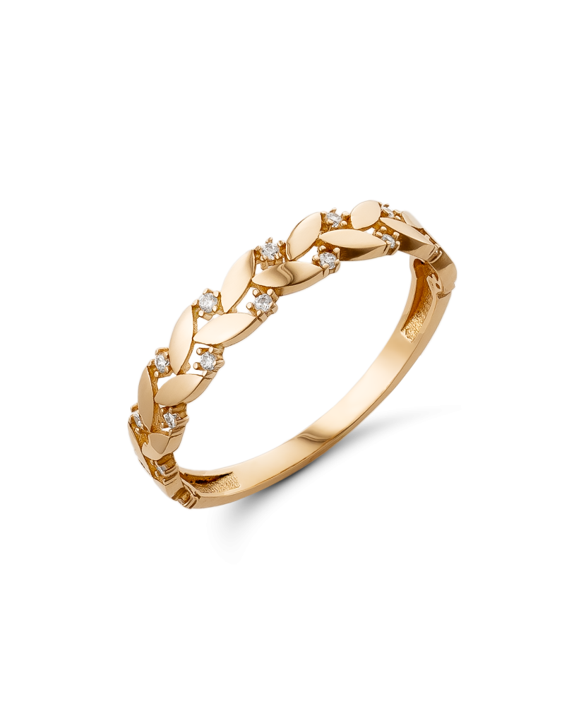 Zelta gredzens ar cirkonijiem - Goldinga