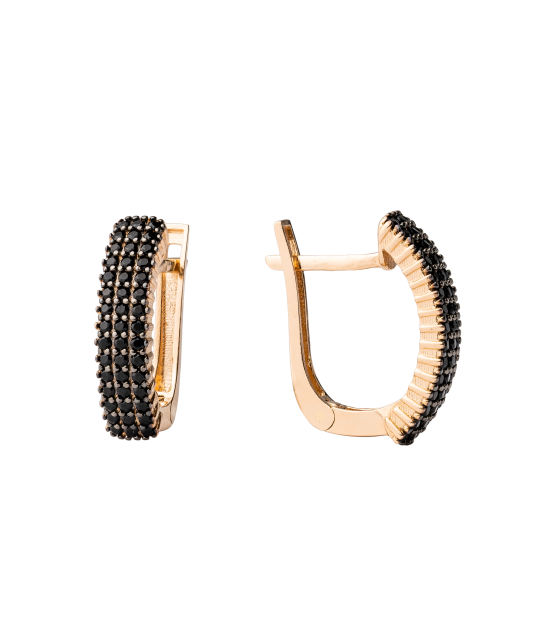 Zelta auskari ar cirkonijiem - Goldinga