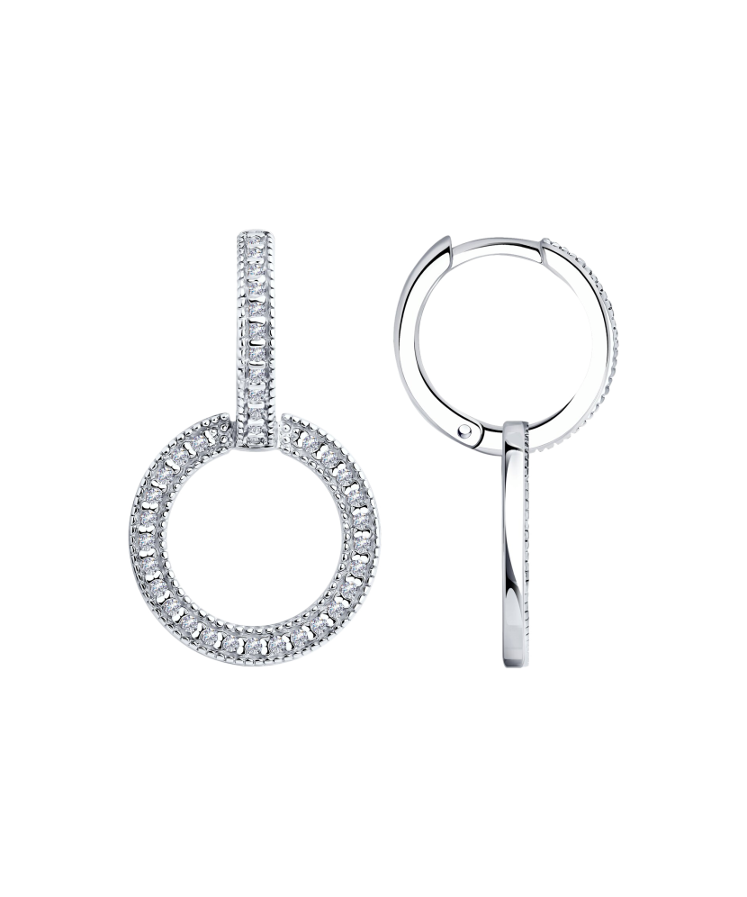 Sudraba auskari ar cirkonijiem