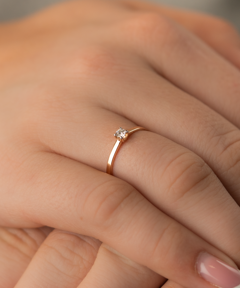 Zelta gredzens ar dimantu - Goldinga