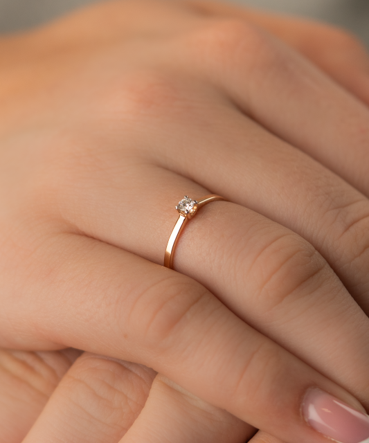 Zelta gredzens ar dimantu - Goldinga