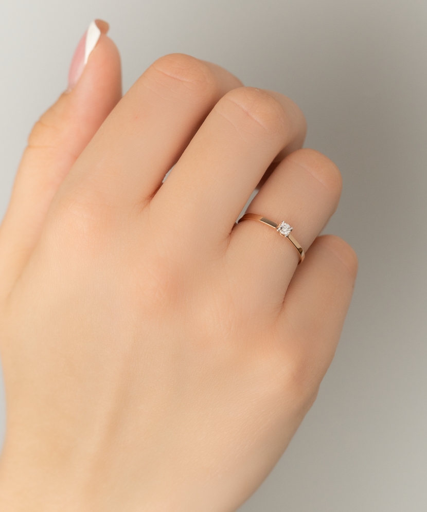 Zelta gredzens ar dimantu - Goldinga