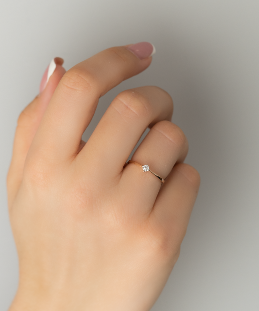 Zelta gredzens ar dimantu - Goldinga