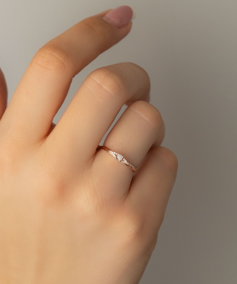 Zelta gredzens ar dimantiem - Goldinga