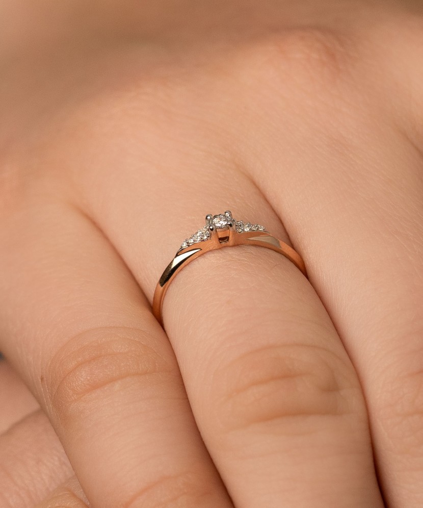 Zelta gredzens ar dimantiem - Goldinga