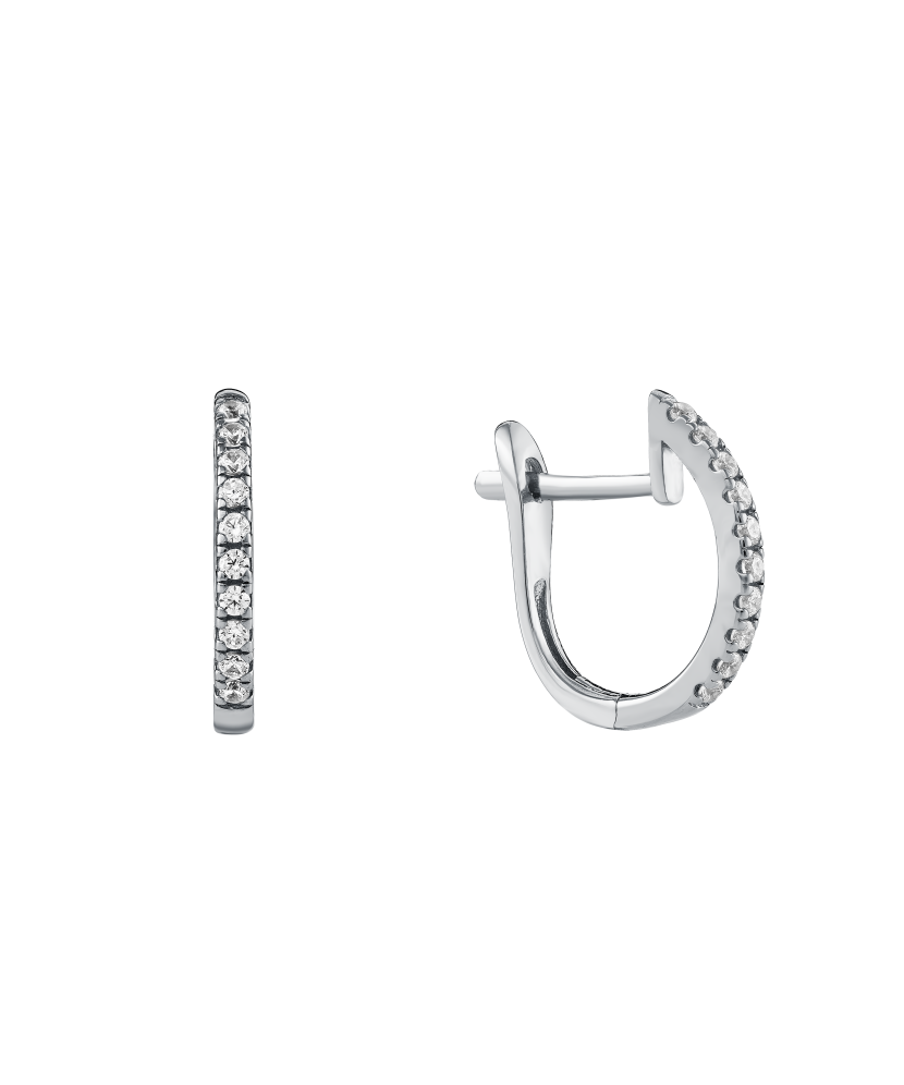 Baltā Zelta auskari ar cirkonijiem - Goldinga