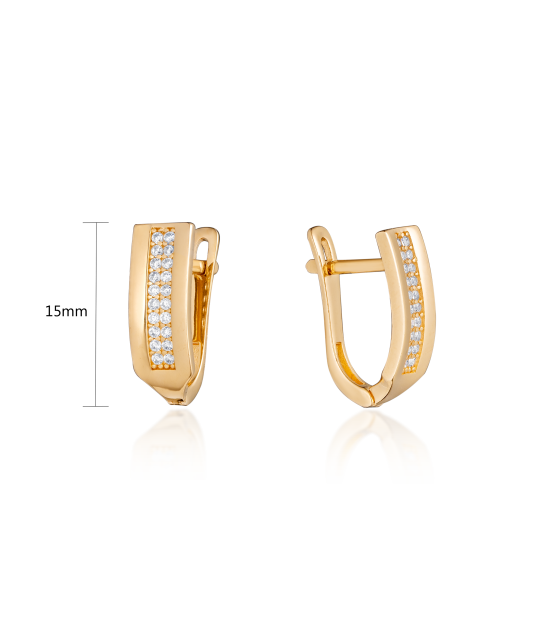 Zelta auskari ar cirkonijiem - Goldinga