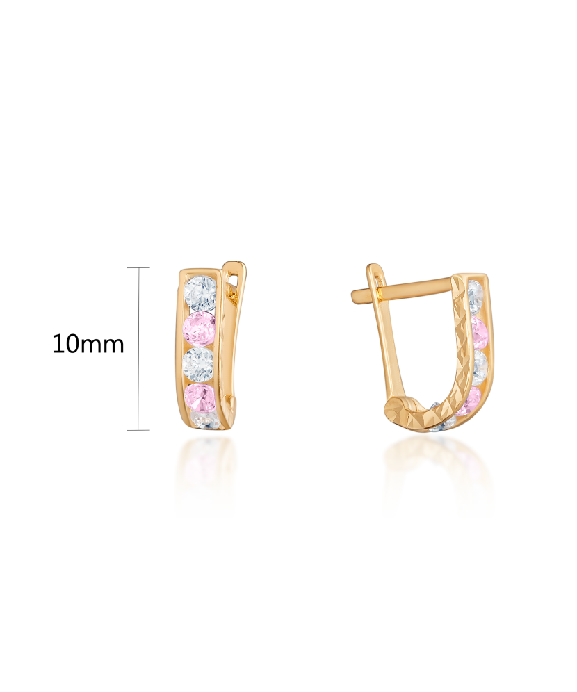 Zelta auskari ar cirkonijiem - Goldinga