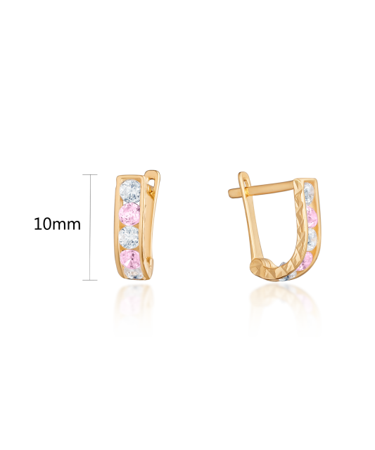 Zelta auskari ar cirkonijiem - Goldinga