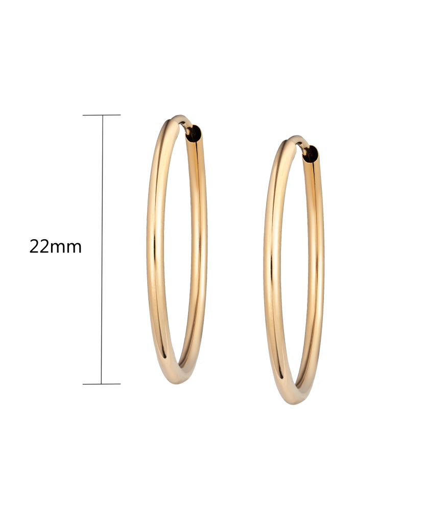 Zelta auskaru komplekti 22mm - Goldinga