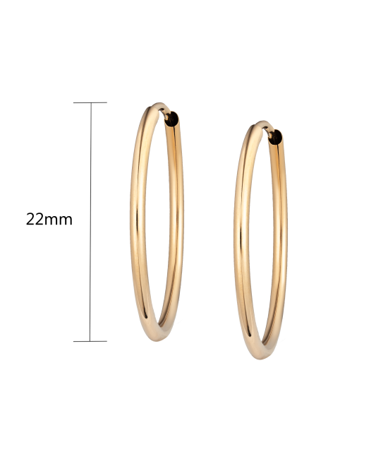 Zelta auskaru komplekti 22mm - Goldinga