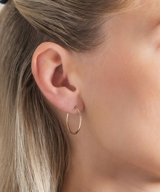 Золотые серьги конго (кольца) 22mm