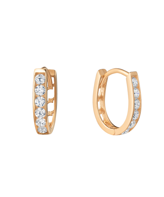 Золотые серьги с цирконами