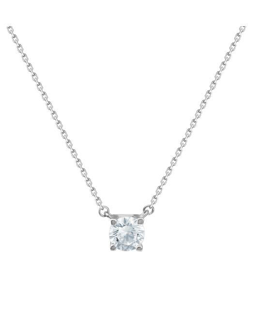 Baltā zelta ķēdīte ar cirkonija piekariņu