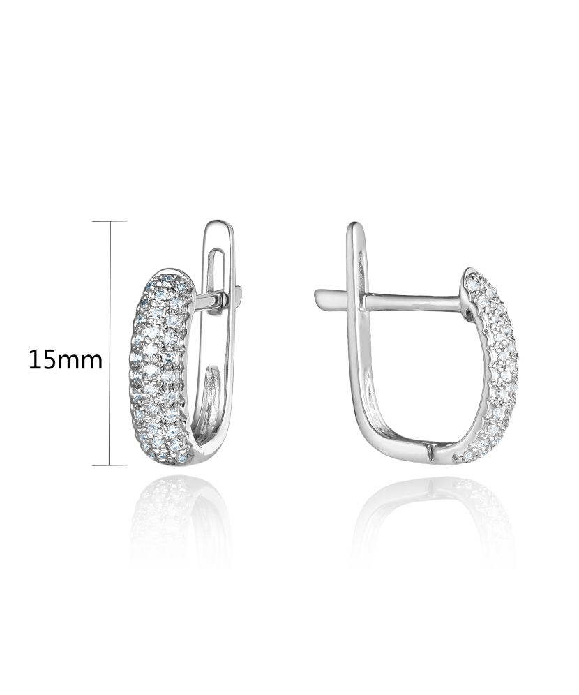 Baltā zelta auskari ar briljantiem