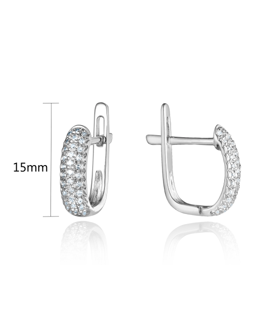 Baltā zelta auskari ar briljantiem
