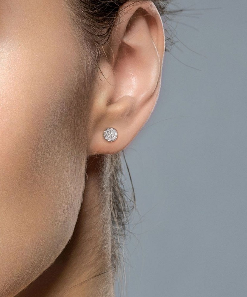 Zelta auskari ar dimantiem - Goldinga