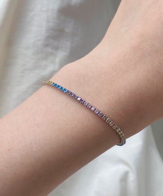 Sudraba rokassprādze ar cirkonijiem - Goldinga