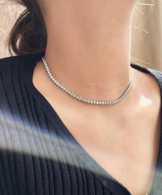 Sudraba ķēdīte ar cirkonijiem