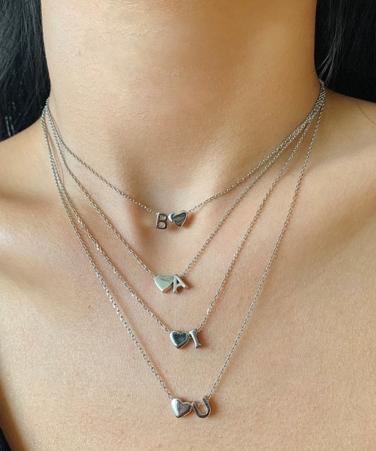 Sudraba Ķēdīte Ar Piekariņu D Burts