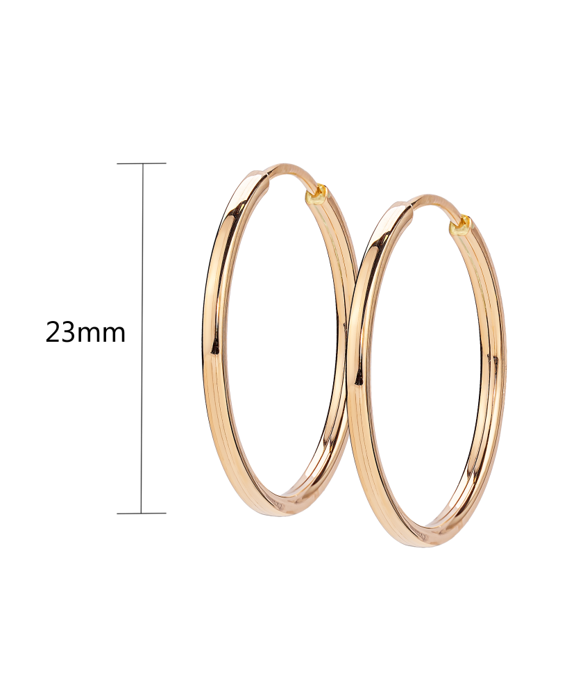 Zelta auskaru komplekti 23mm - Goldinga