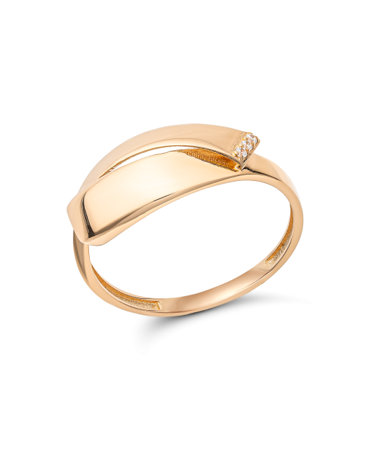 Золотое кольцо с цирконами