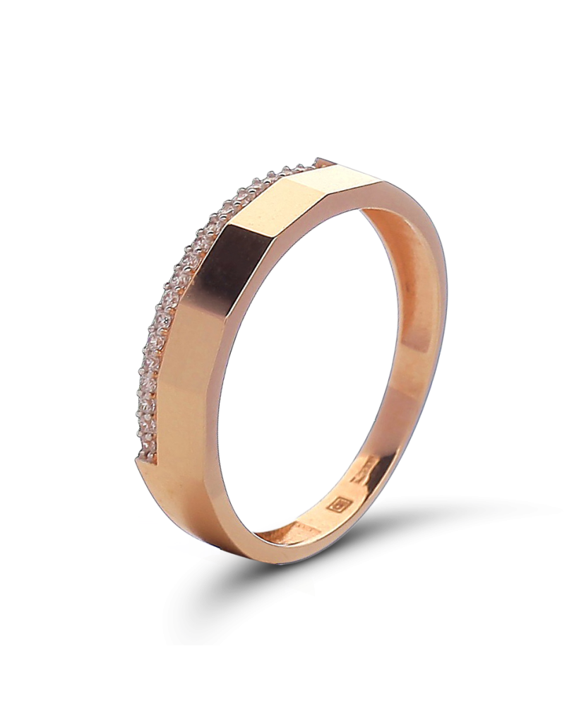 Zelta gredzens ar cirkonijiem - Goldinga