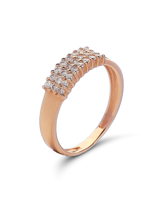 Zelta gredzens ar cirkonijiem - Goldinga