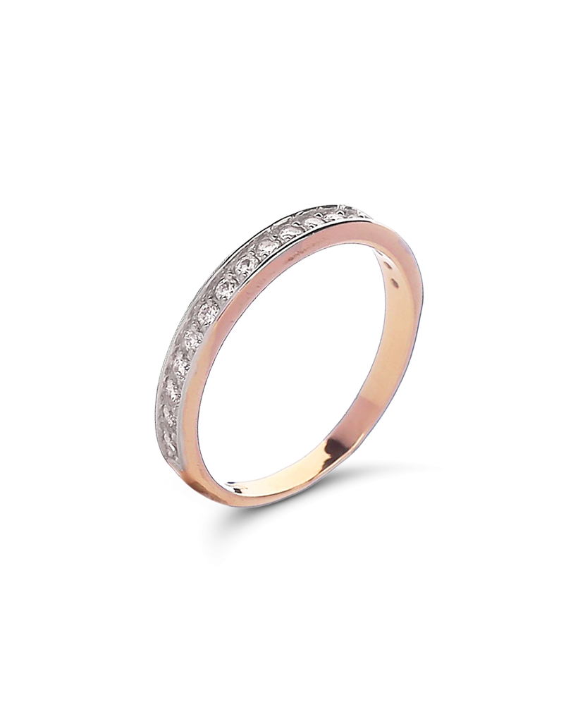 Zelta gredzens ar cirkonijiem - Goldinga