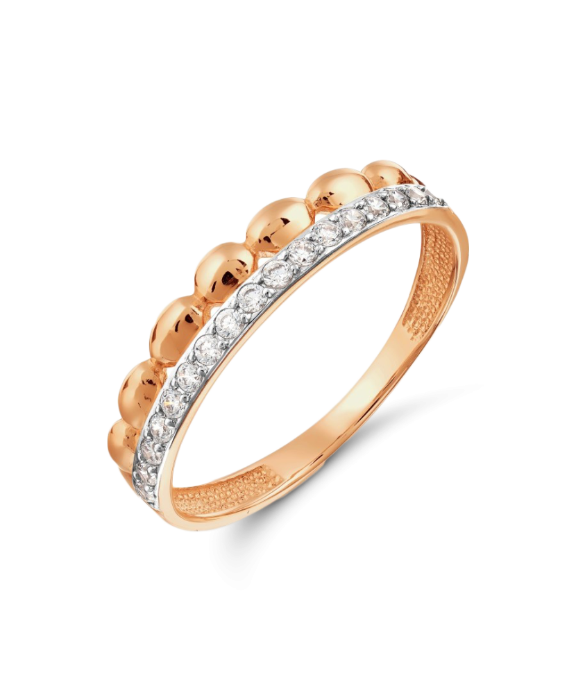 Zelta gredzens ar cirkonijiem - Goldinga