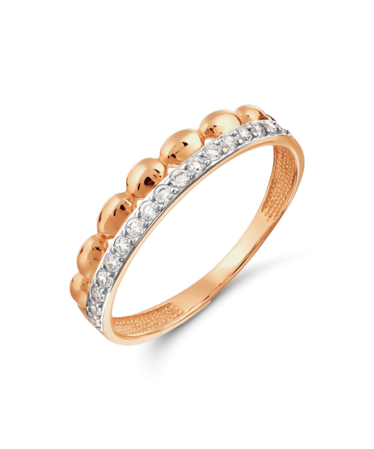 Золотое кольцо с цирконами