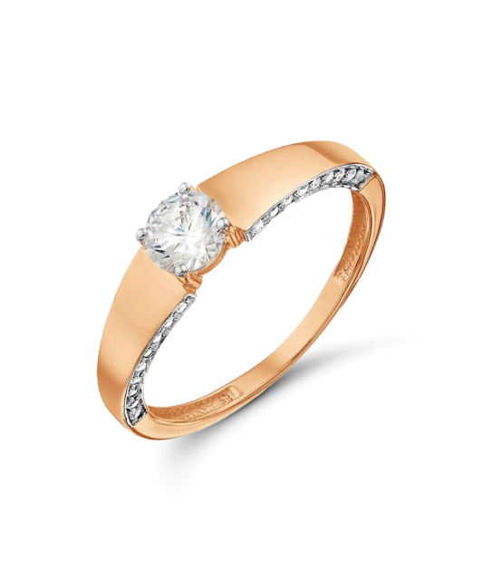 Золотое кольцо с цирконами