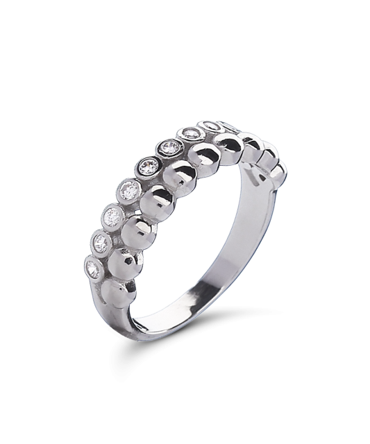 Sudraba gredzens ar cirkonijiem - Goldinga