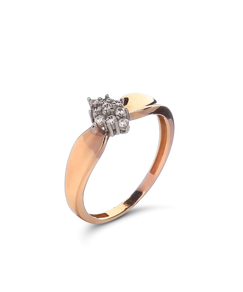 Zelta gredzens ar cirkonijiem - Goldinga