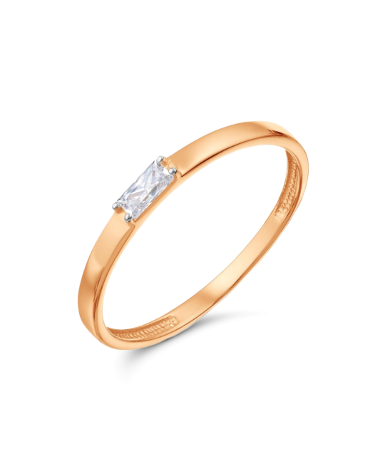 Золотое кольцо с кристаллом